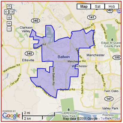 ballwin map St. Louis Community ~ Ballwin, MO