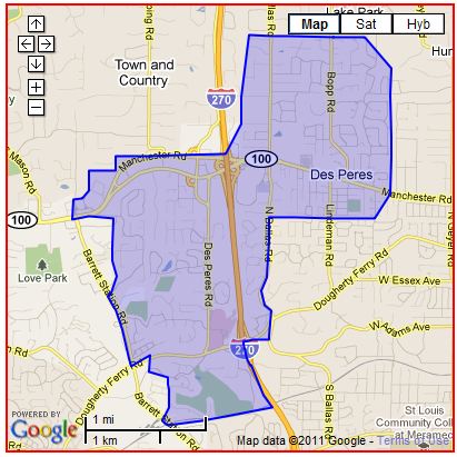 St. Louis Community ~ Des Peres des peres map St. Louis Community ~ Des Peres