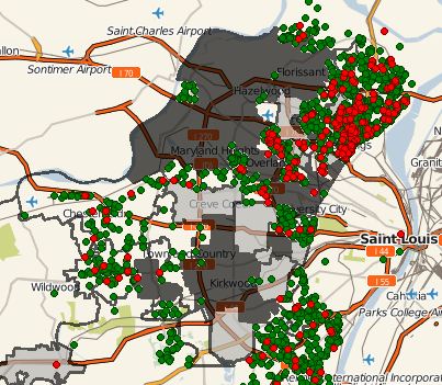 St. Louis County Police crime map