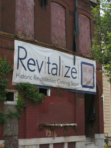 Old North Revitalize sign