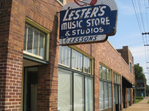 Shaw Neighborhood - vintage music store sign
