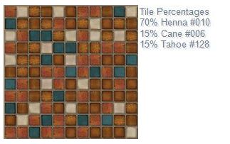 Oceanside back splash tile custom blend