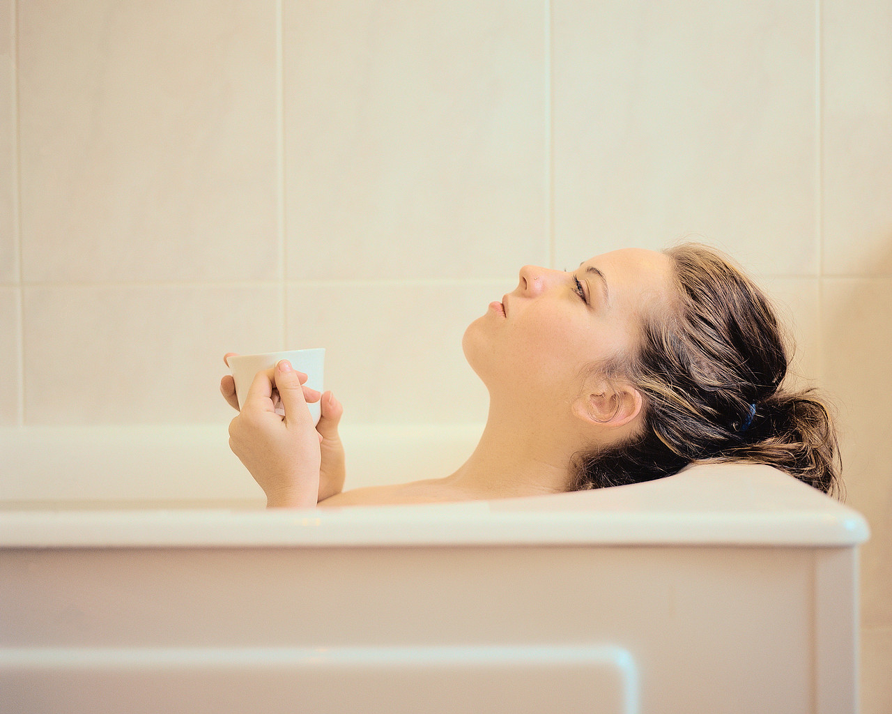 Woman in a bathtub