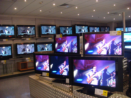 Television store display
