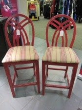 NCJW Resale Shop - red bar stools