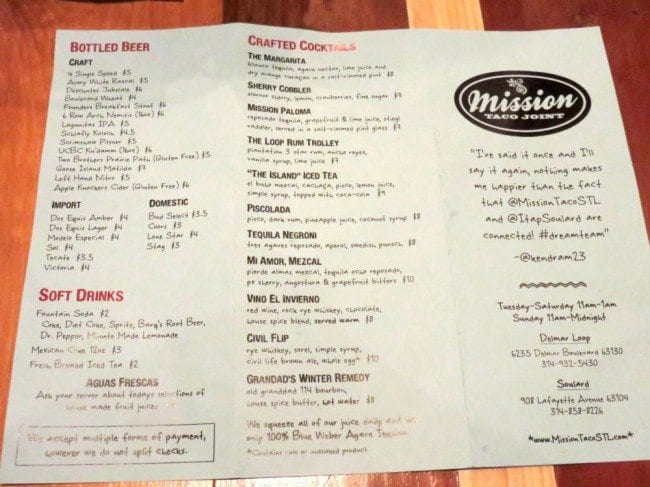 Exploring St. Louis One Meal at a Time: Mission Taco Joint in Soulard {Arch City Homes}