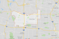 Map of Creve Coeur MO in St. Louis MO